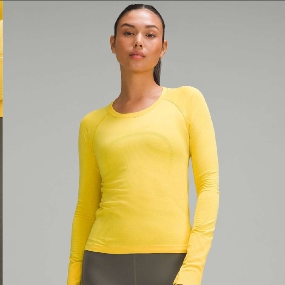 Lululemon Swiftly Tech Long-Sleeve Shirt 2.0 *Race LengthUtility Yellow / Sz 8